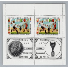 TCHAD DEPORTES OLIMPICOS Y FUTBOL HOJA BLOQUE NUEVA MINT !!!